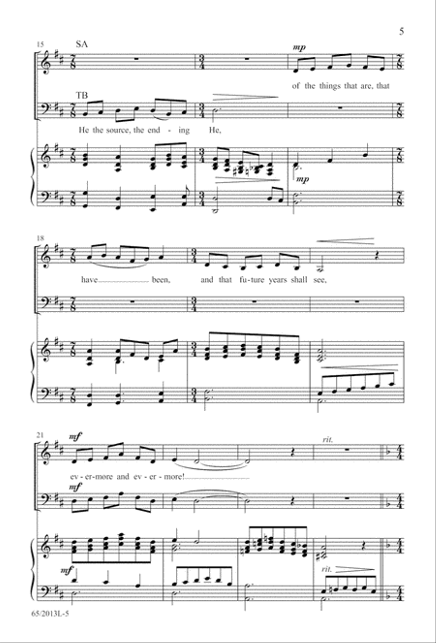 A Christmas Carol Gallery (Digital Download) 4-Part scores gallery preview page 5