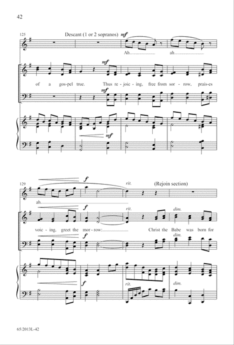 A Christmas Carol Gallery (Digital Download) 4-Part scores gallery preview page 42
