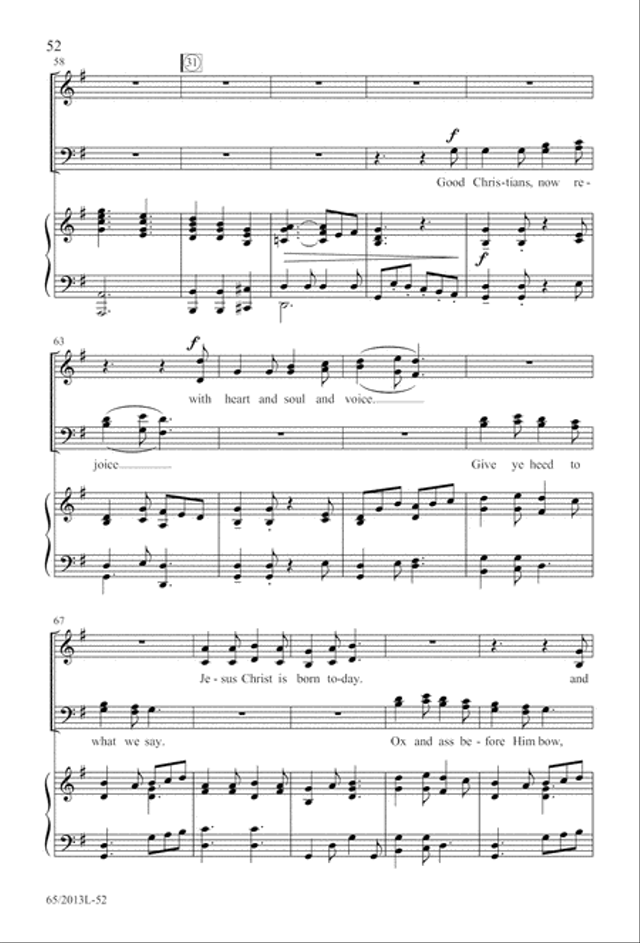 A Christmas Carol Gallery (Digital Download) 4-Part scores gallery preview page 52
