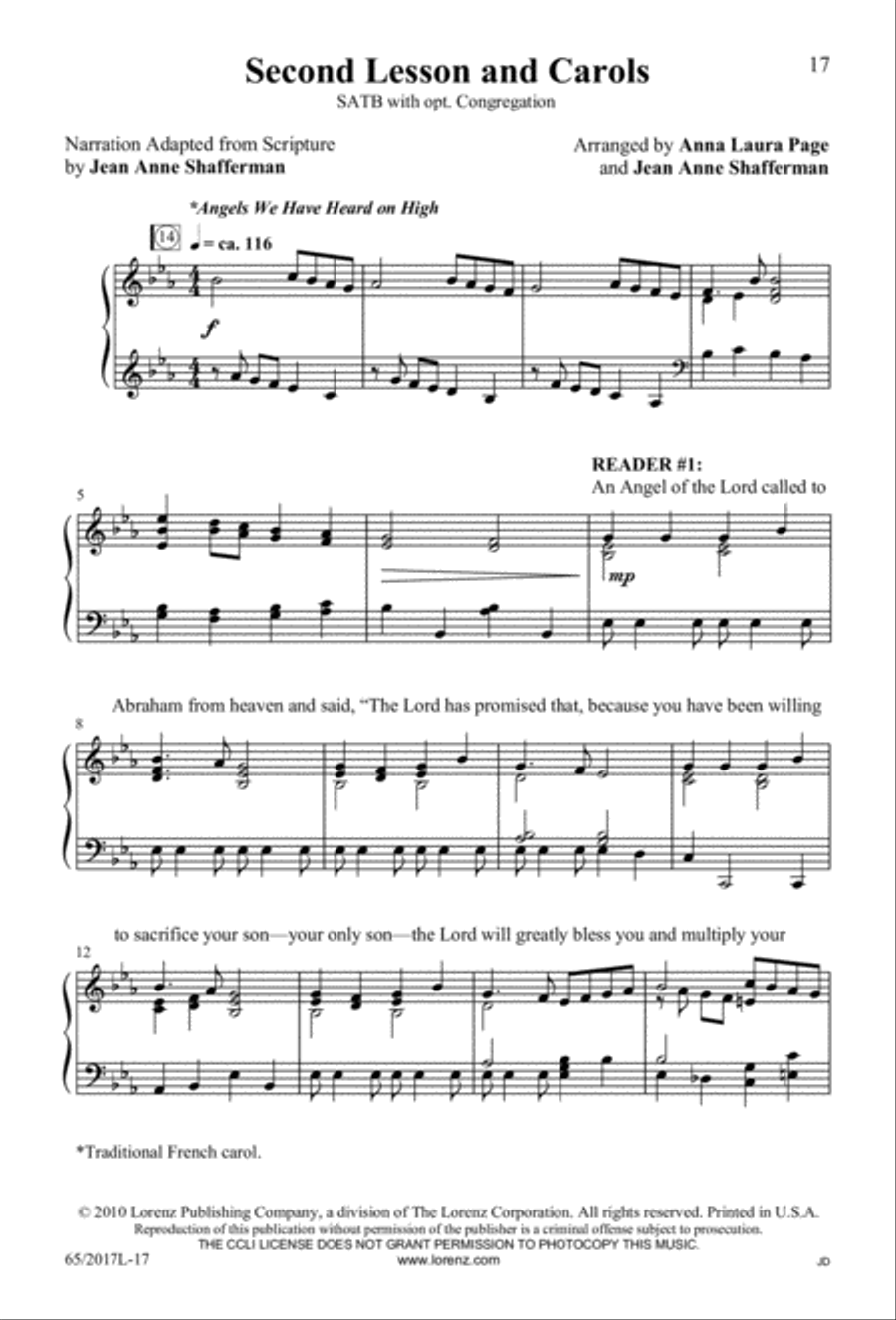 A Ceremony of Lessons and Carols (Digital Download) 4-Part scores gallery preview page 17