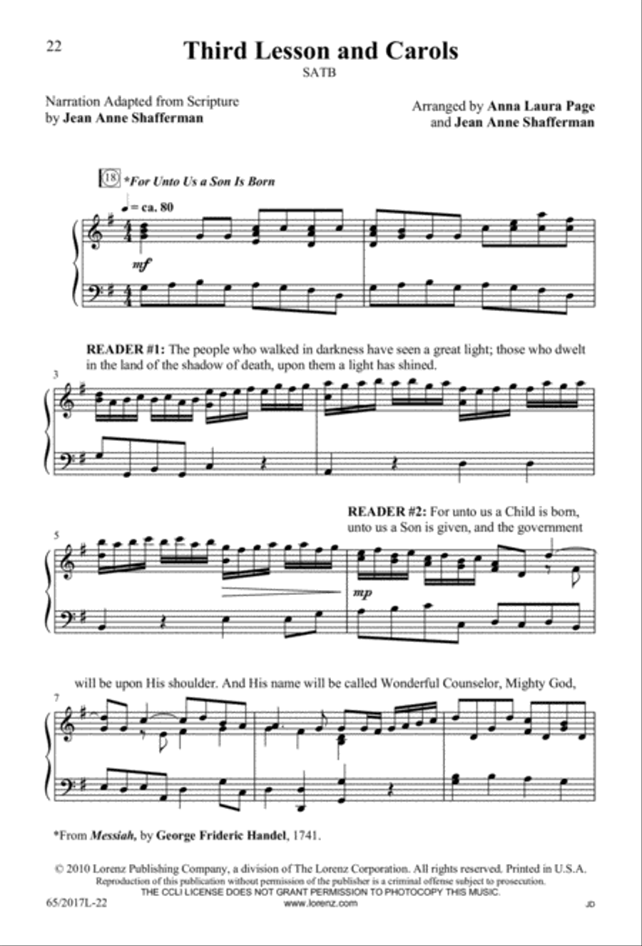 A Ceremony of Lessons and Carols (Digital Download) 4-Part scores gallery preview page 22