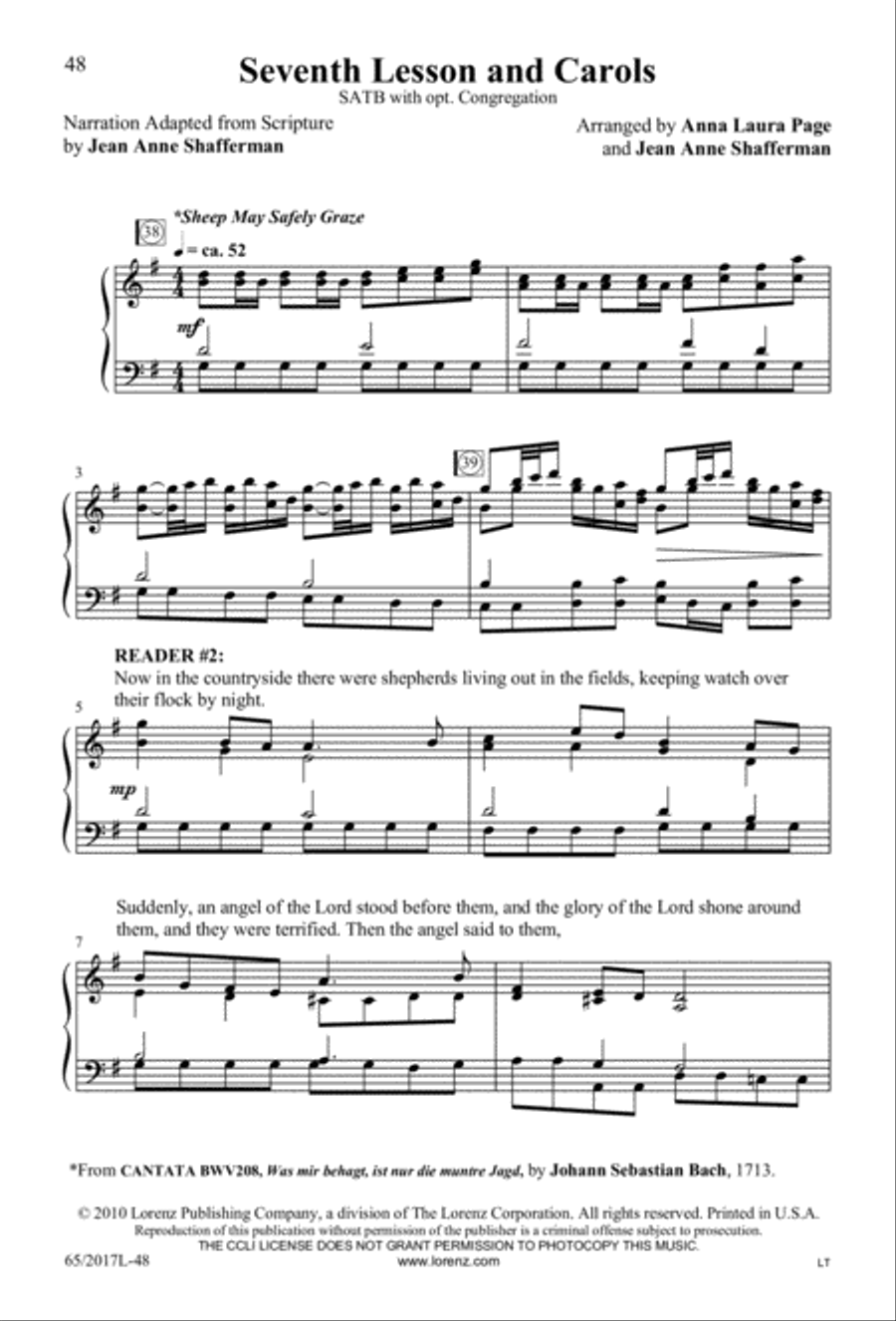 A Ceremony of Lessons and Carols (Digital Download) 4-Part scores gallery preview page 48