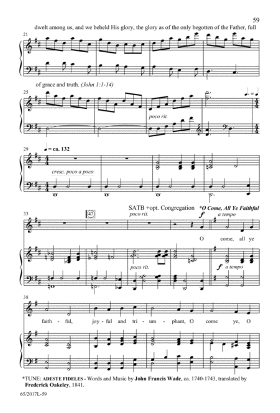 A Ceremony of Lessons and Carols (Digital Download) 4-Part scores gallery preview page 59