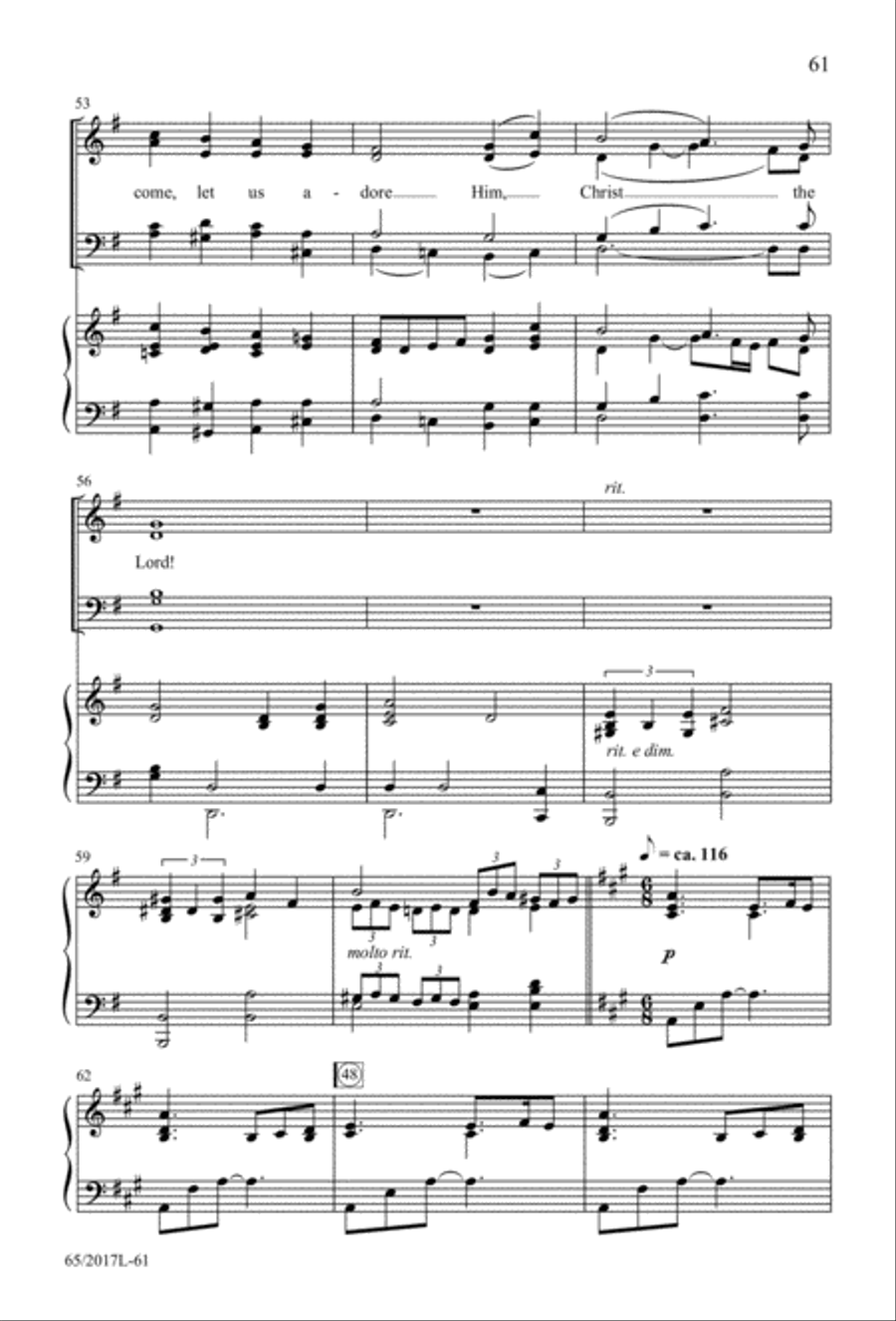 A Ceremony of Lessons and Carols (Digital Download) 4-Part scores gallery preview page 61