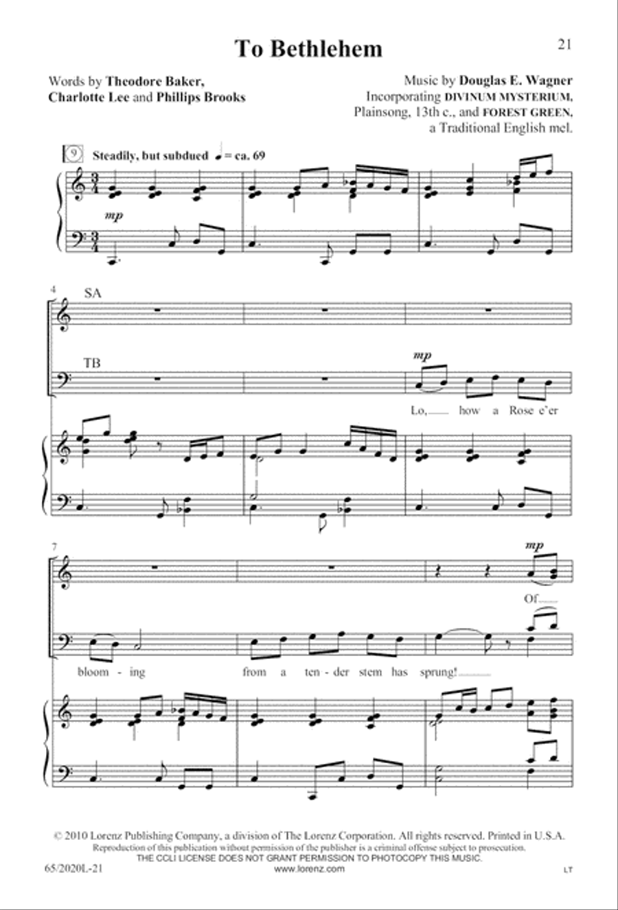 Follow the Star, Follow the King (Digital Download) 4-Part scores gallery preview page 21