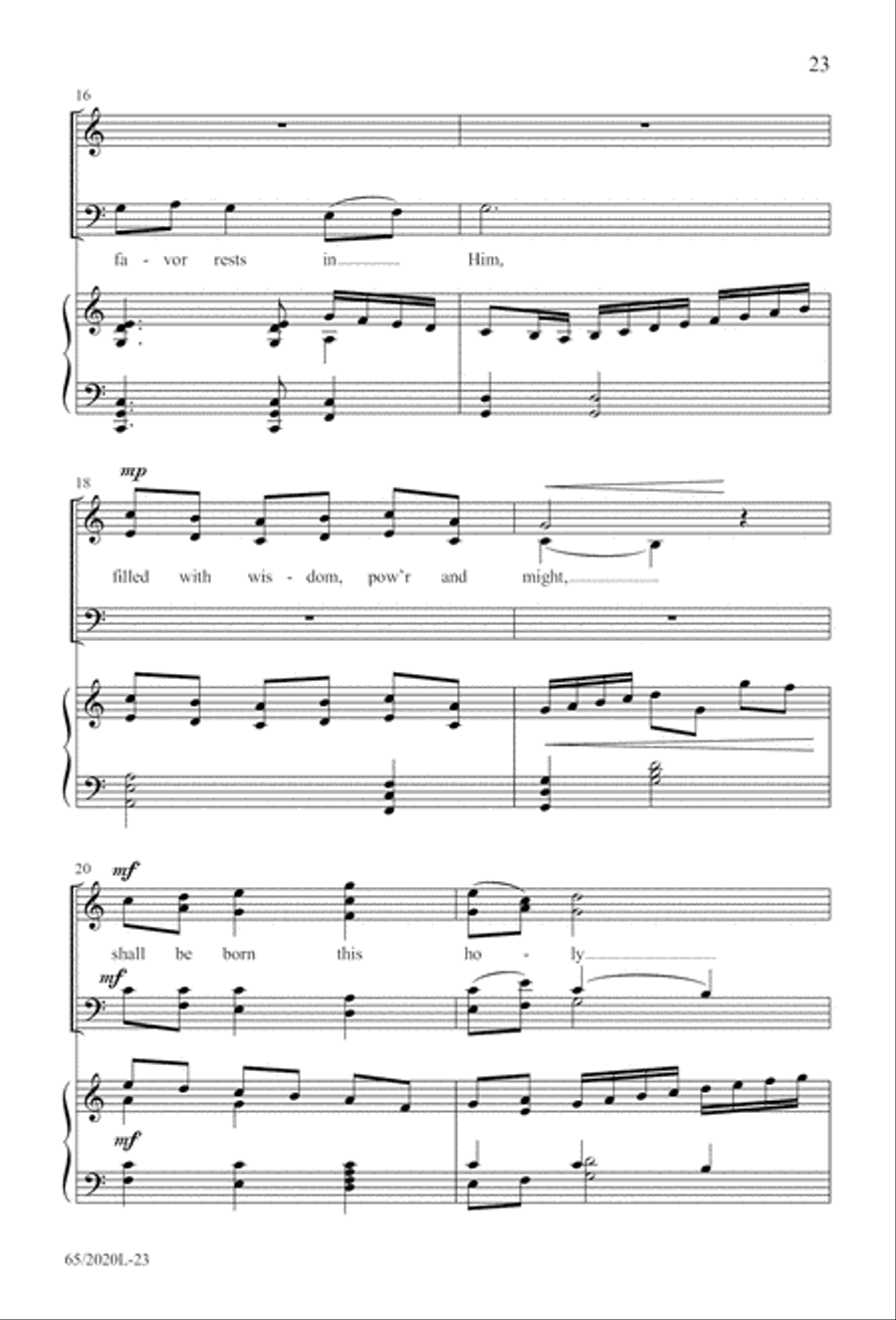 Follow the Star, Follow the King (Digital Download) 4-Part scores gallery preview page 23