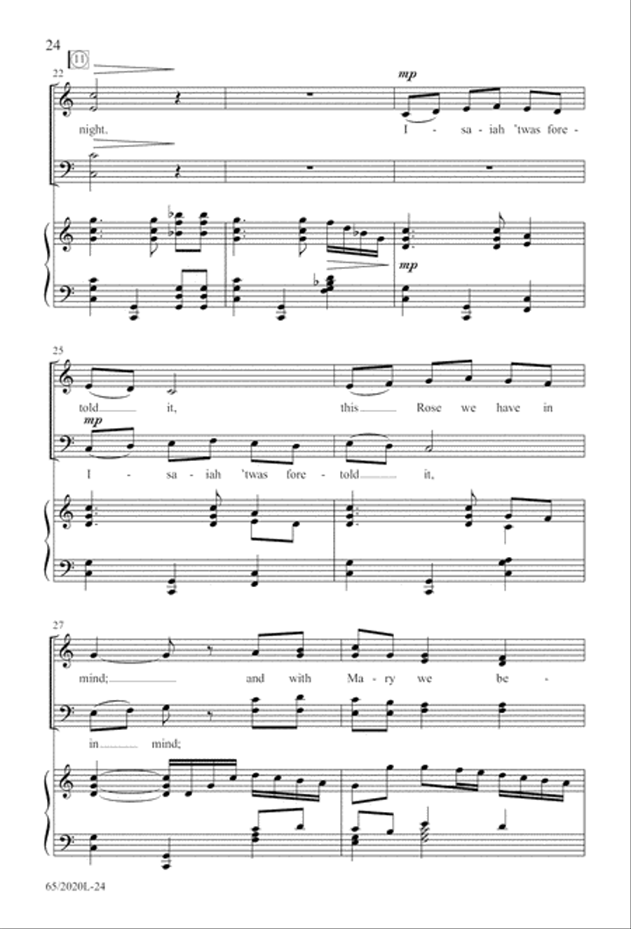 Follow the Star, Follow the King (Digital Download) 4-Part scores gallery preview page 24