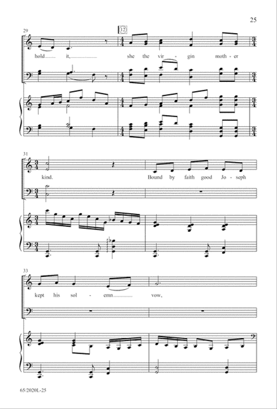 Follow the Star, Follow the King (Digital Download) 4-Part scores gallery preview page 25