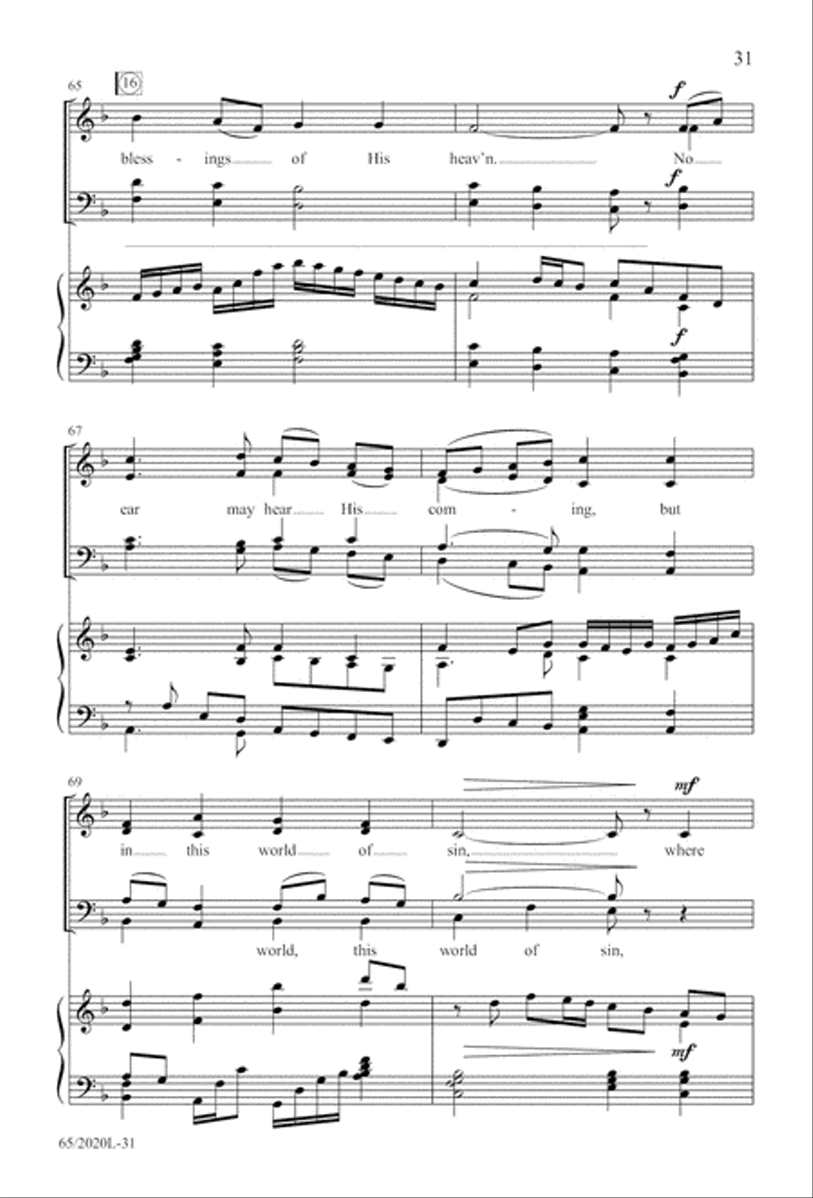 Follow the Star, Follow the King (Digital Download) 4-Part scores gallery preview page 31