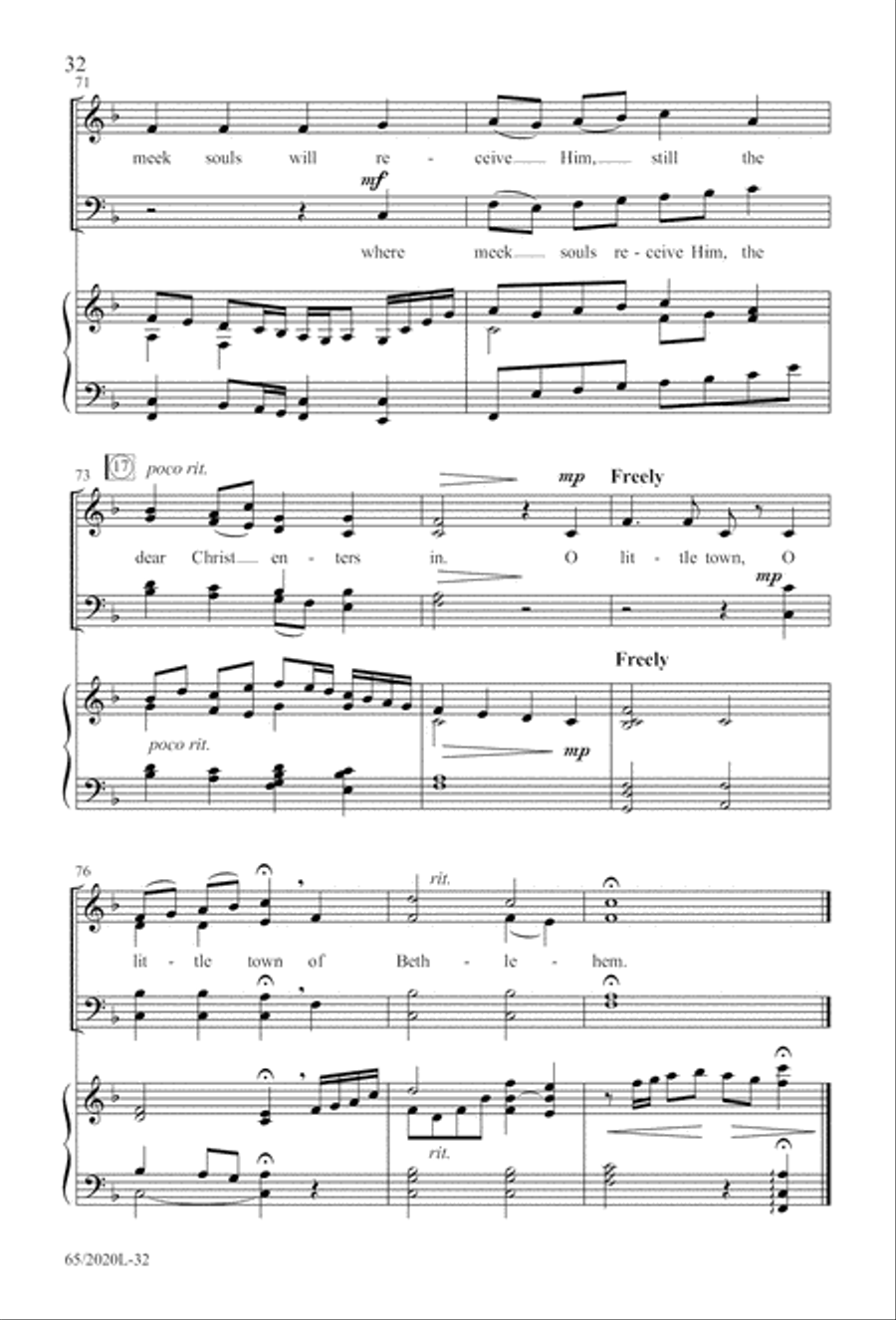 Follow the Star, Follow the King (Digital Download) 4-Part scores gallery preview page 32