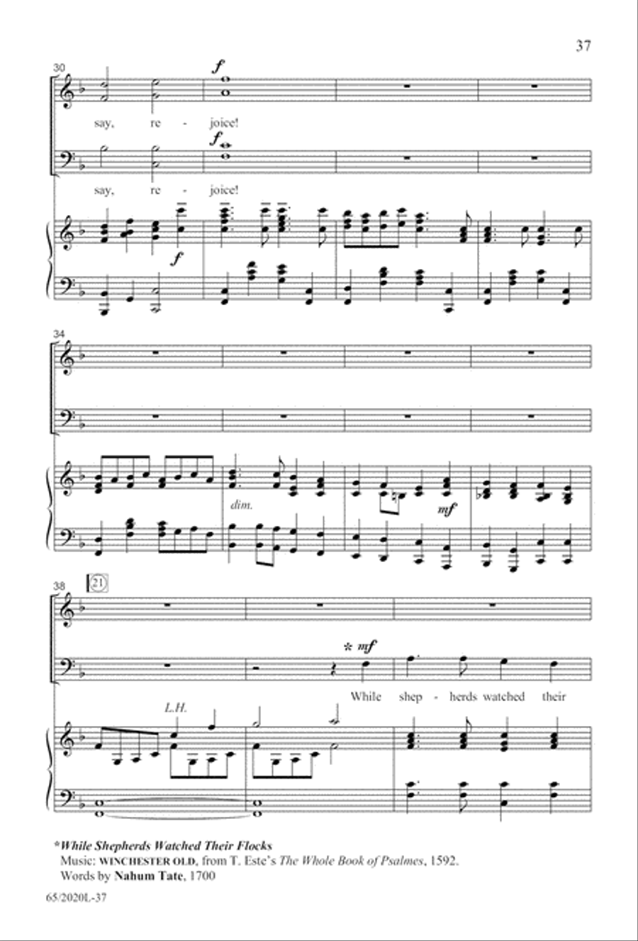Follow the Star, Follow the King (Digital Download) 4-Part scores gallery preview page 37