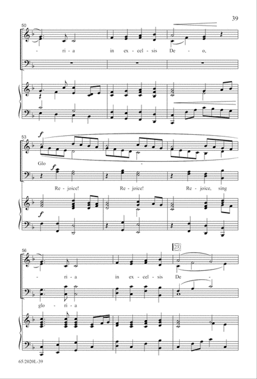 Follow the Star, Follow the King (Digital Download) 4-Part scores gallery preview page 39