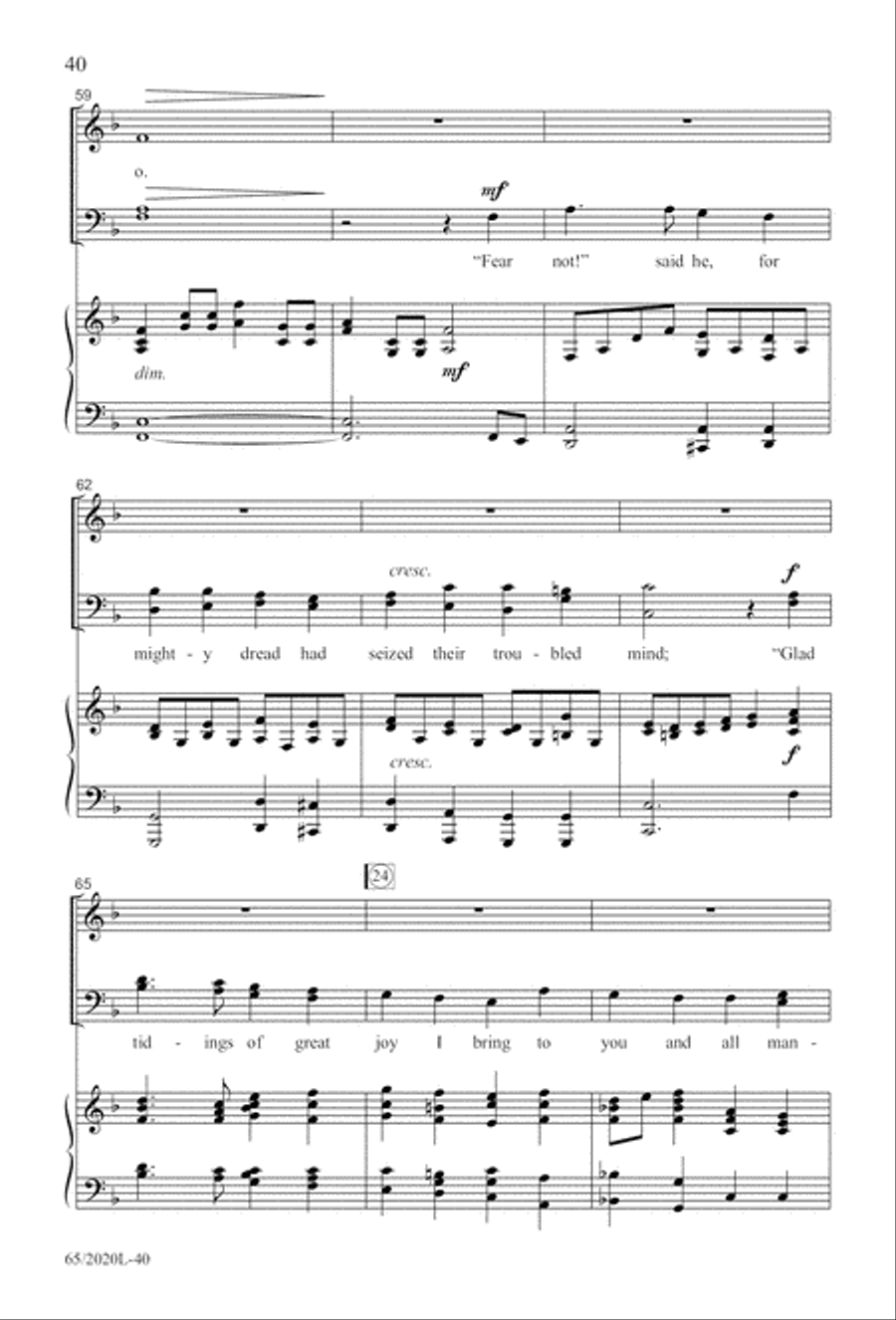 Follow the Star, Follow the King (Digital Download) 4-Part scores gallery preview page 40