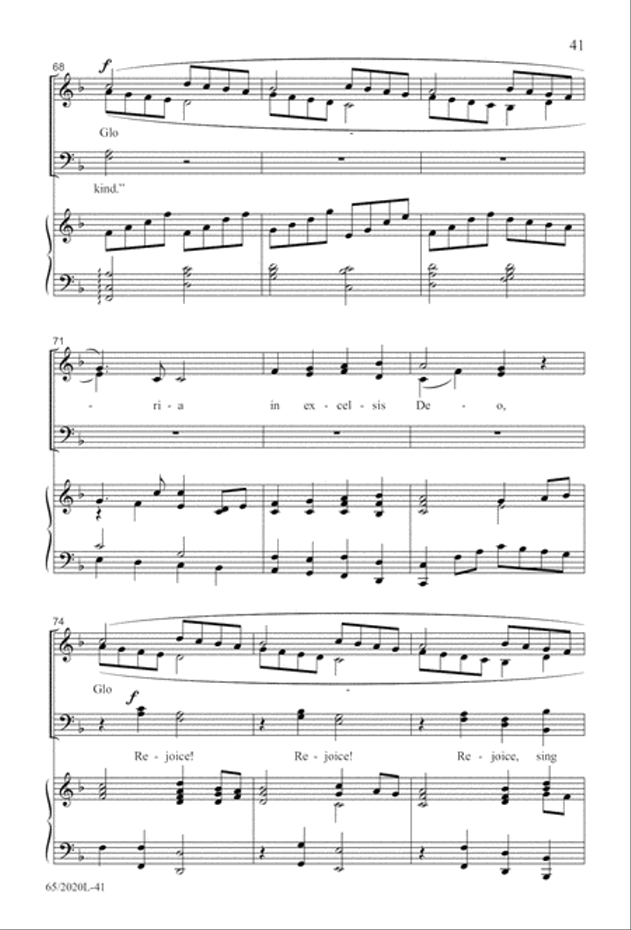 Follow the Star, Follow the King (Digital Download) 4-Part scores gallery preview page 41