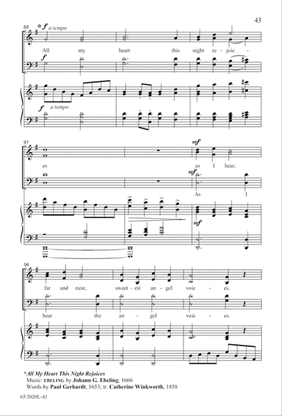 Follow the Star, Follow the King (Digital Download) 4-Part scores gallery preview page 43