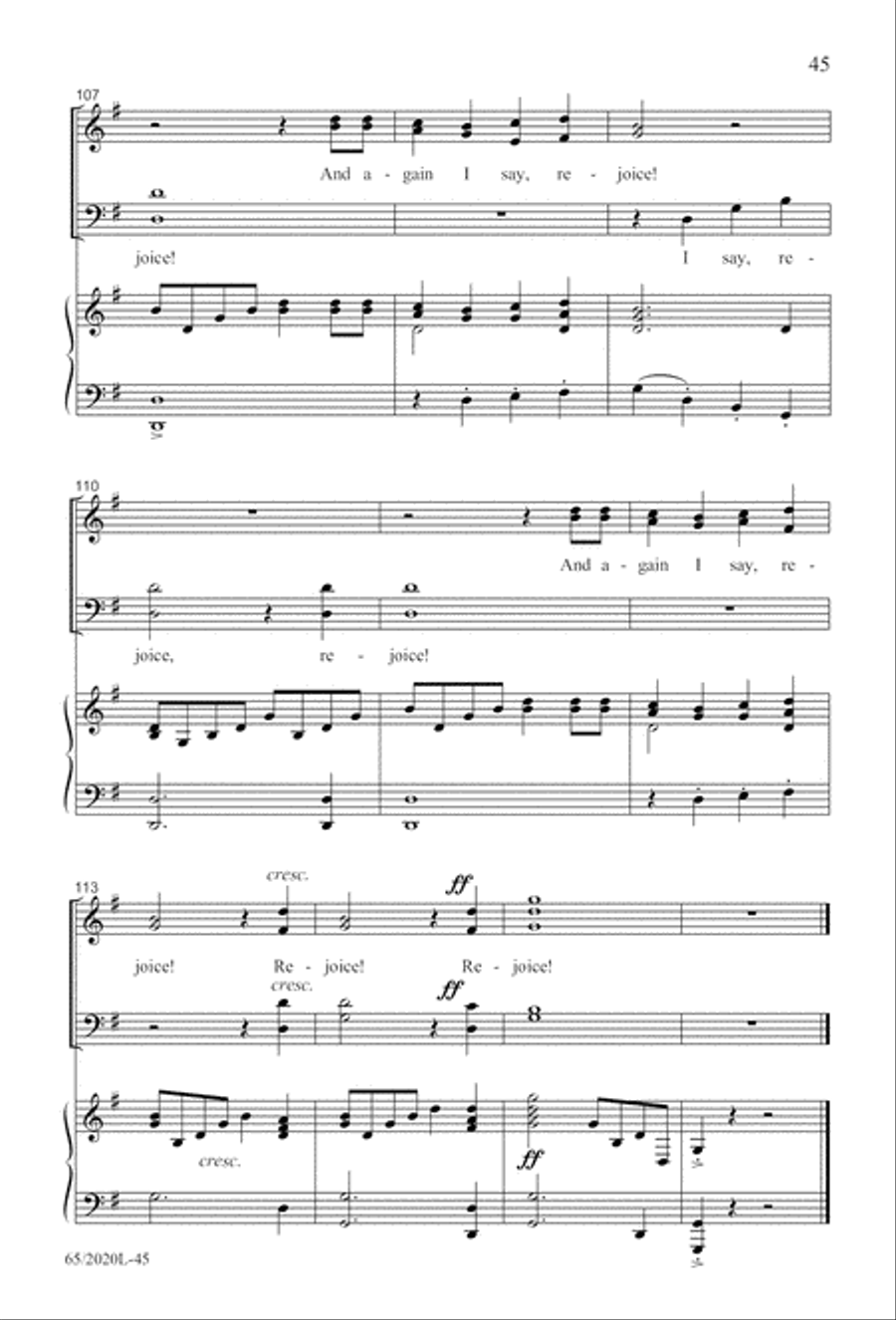 Follow the Star, Follow the King (Digital Download) 4-Part scores gallery preview page 45