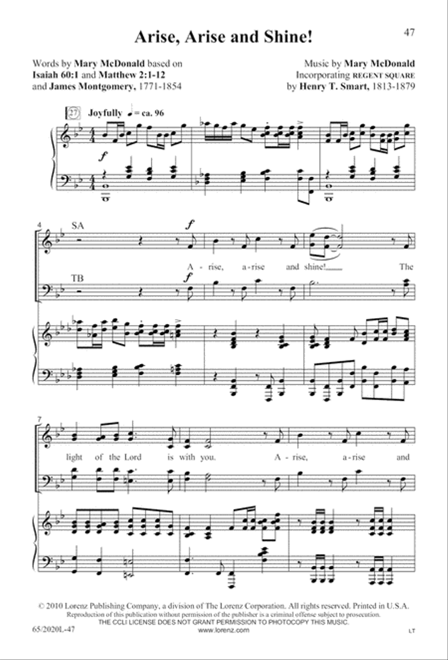 Follow the Star, Follow the King (Digital Download) 4-Part scores gallery preview page 47