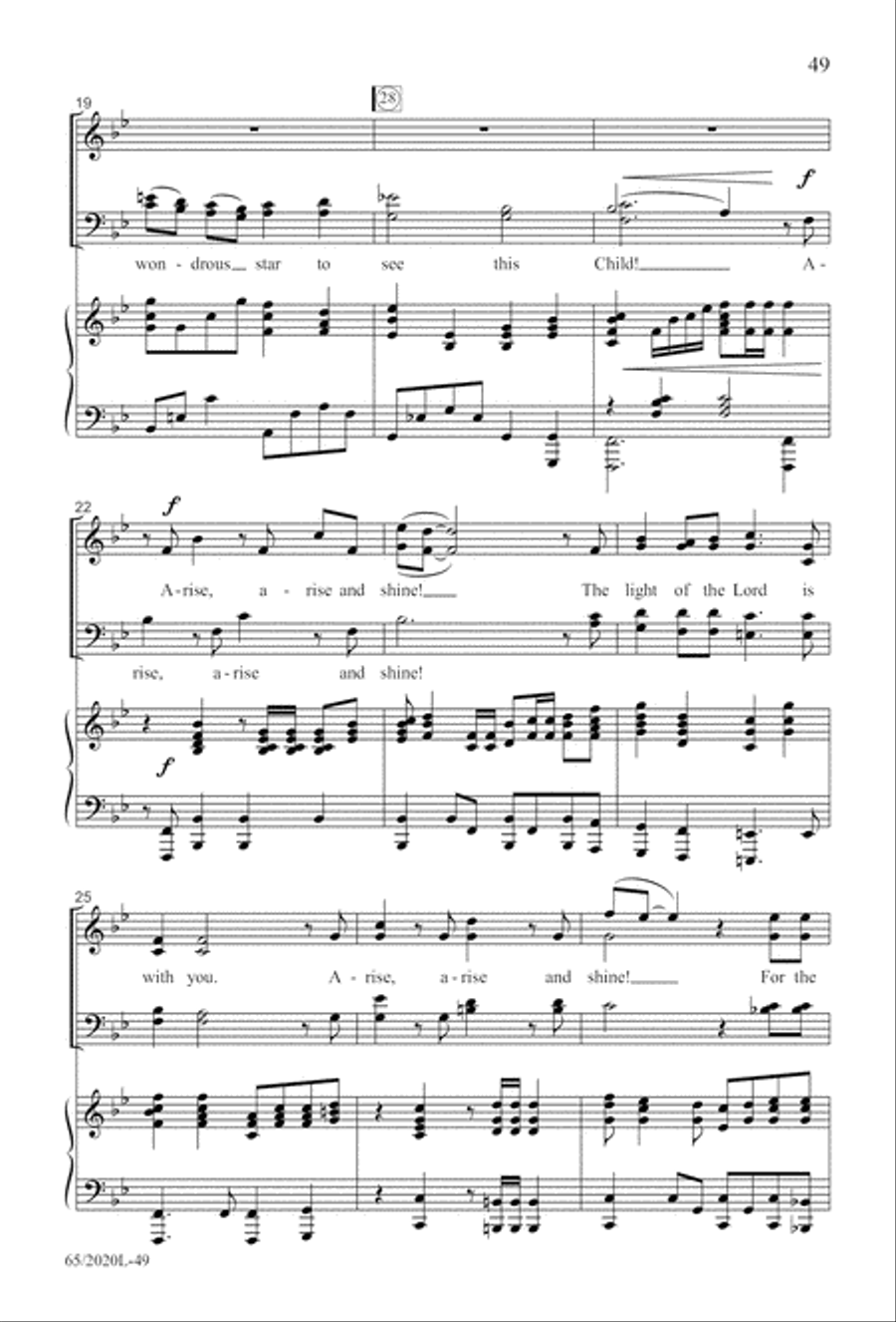 Follow the Star, Follow the King (Digital Download) 4-Part scores gallery preview page 49