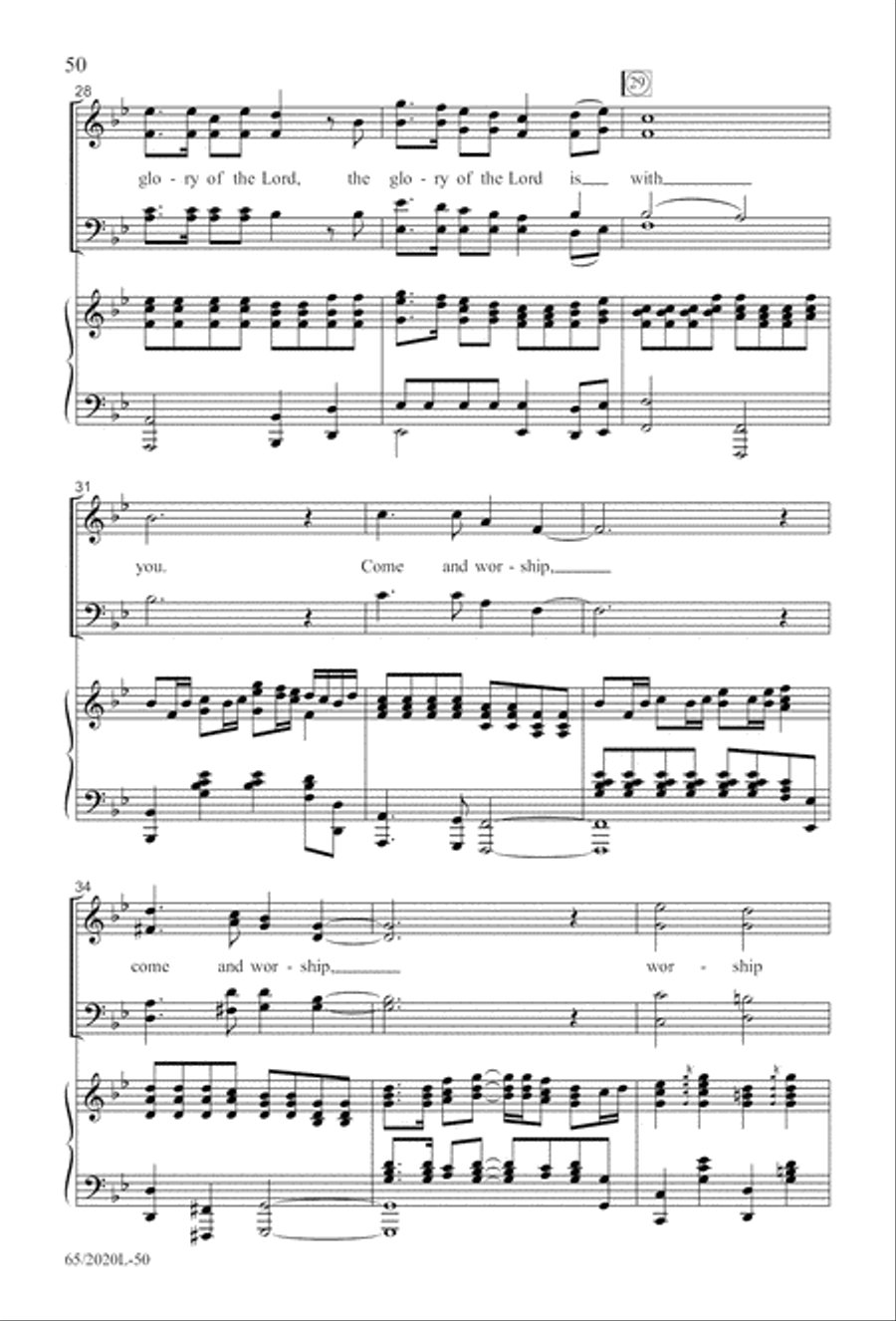 Follow the Star, Follow the King (Digital Download) 4-Part scores gallery preview page 50