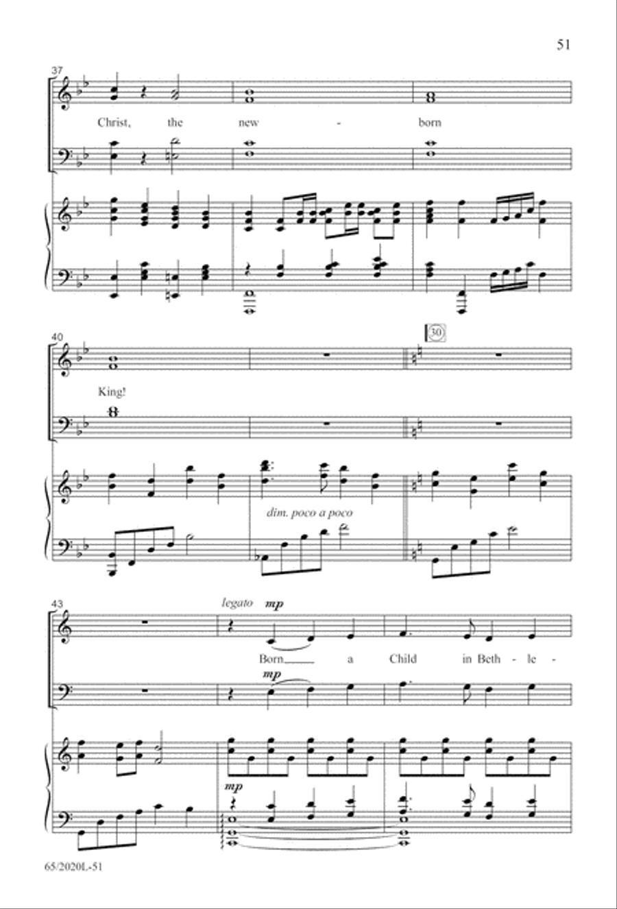 Follow the Star, Follow the King (Digital Download) 4-Part scores gallery preview page 51