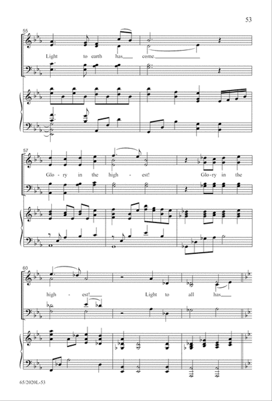 Follow the Star, Follow the King (Digital Download) 4-Part scores gallery preview page 53