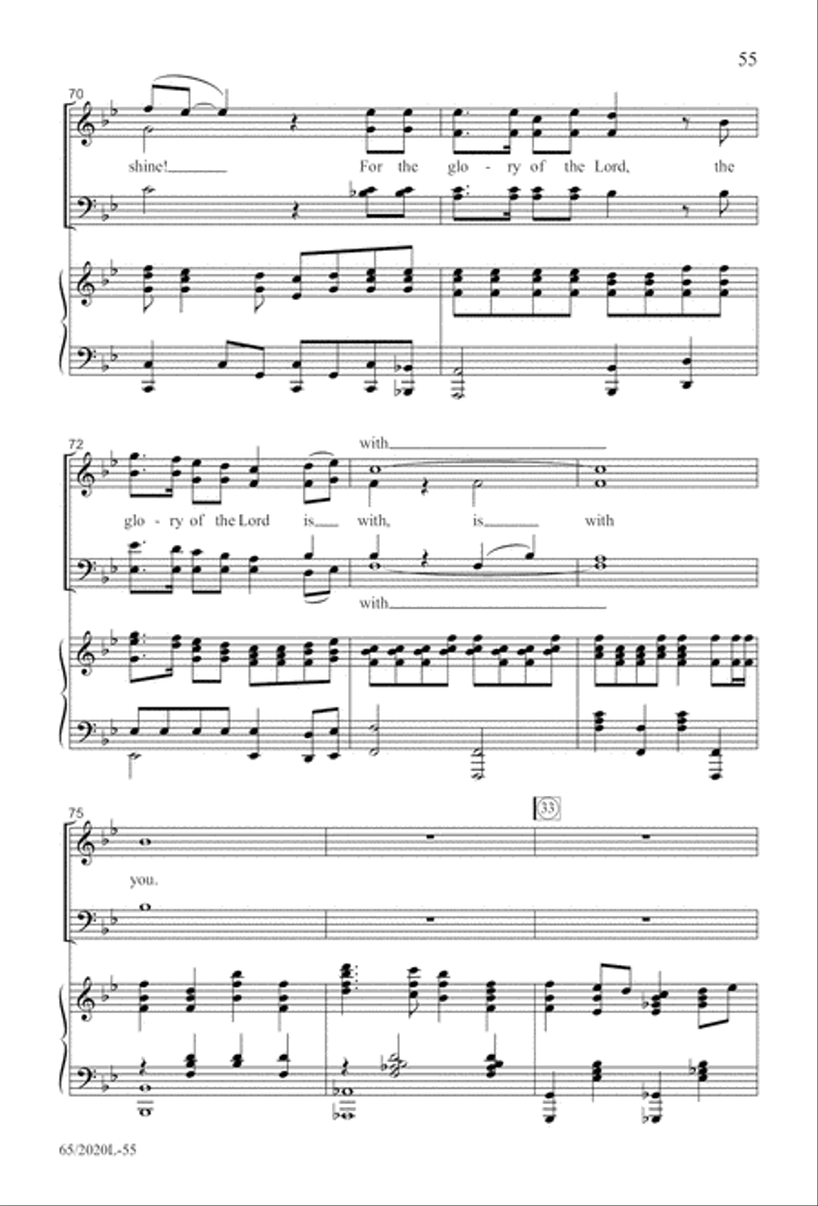 Follow the Star, Follow the King (Digital Download) 4-Part scores gallery preview page 55