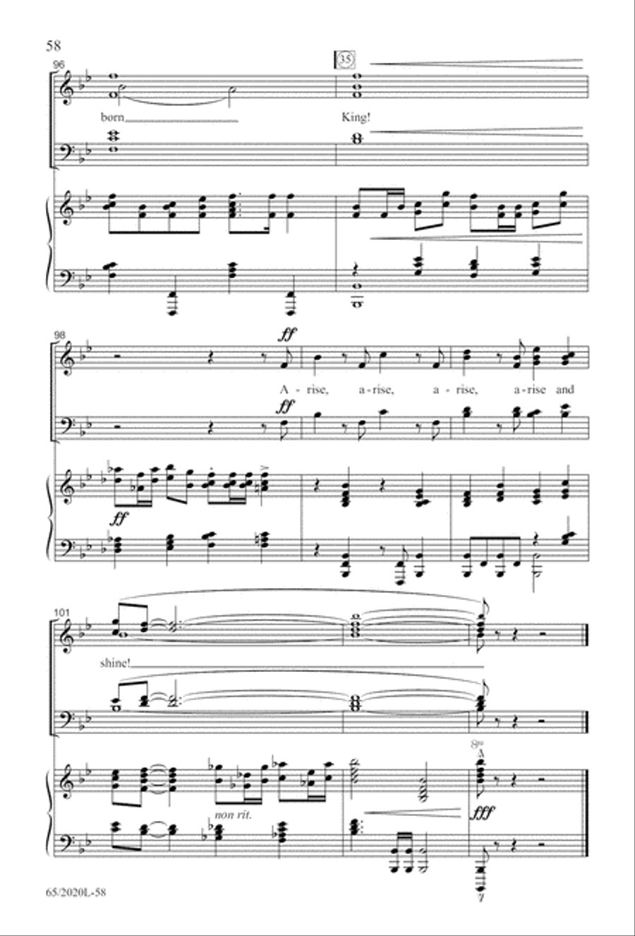 Follow the Star, Follow the King (Digital Download) 4-Part scores gallery preview page 58