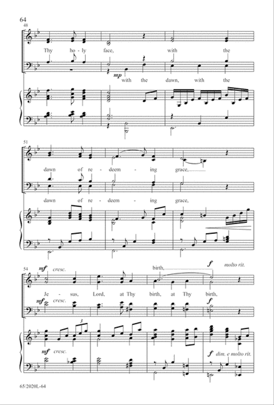 Follow the Star, Follow the King (Digital Download) 4-Part scores gallery preview page 64