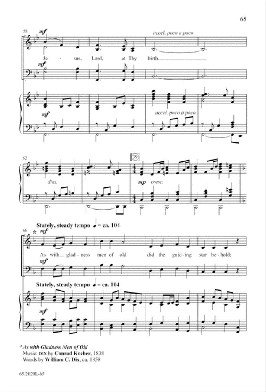 Follow the Star, Follow the King (Digital Download) 4-Part scores gallery preview page 65