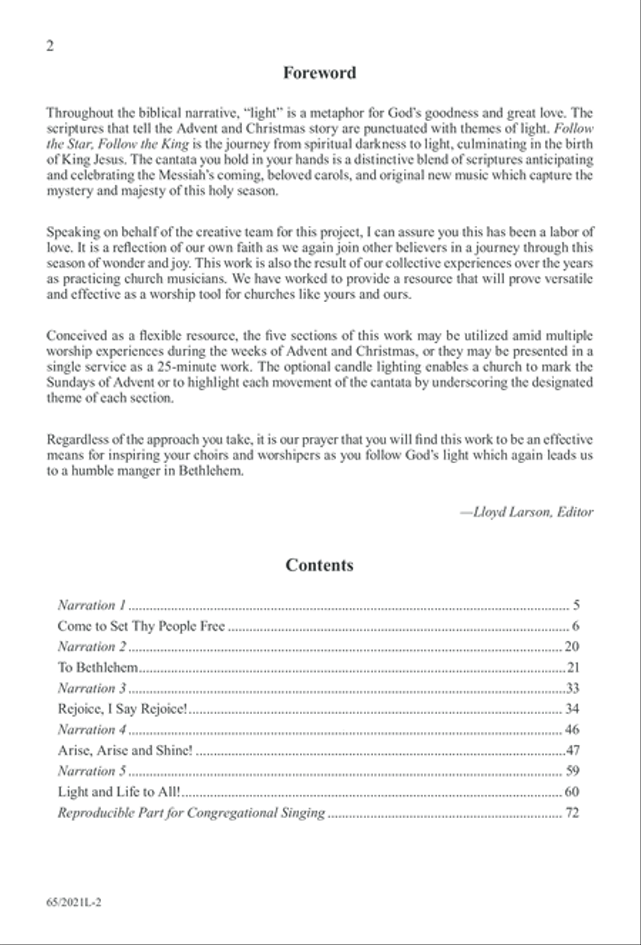 Follow the Star, Follow the King (Digital Download) 3-Part scores gallery preview page 2