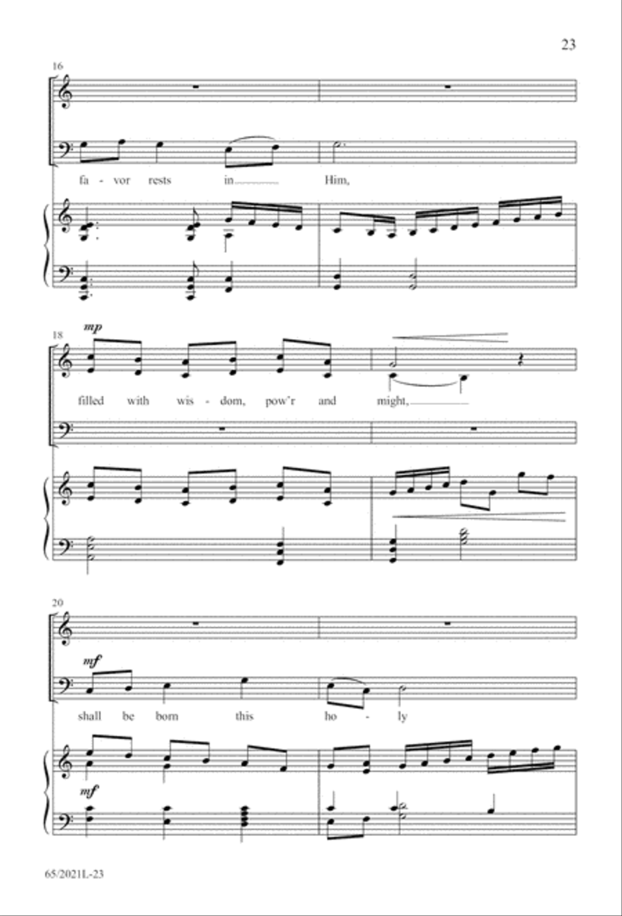 Follow the Star, Follow the King (Digital Download) 3-Part scores gallery preview page 23