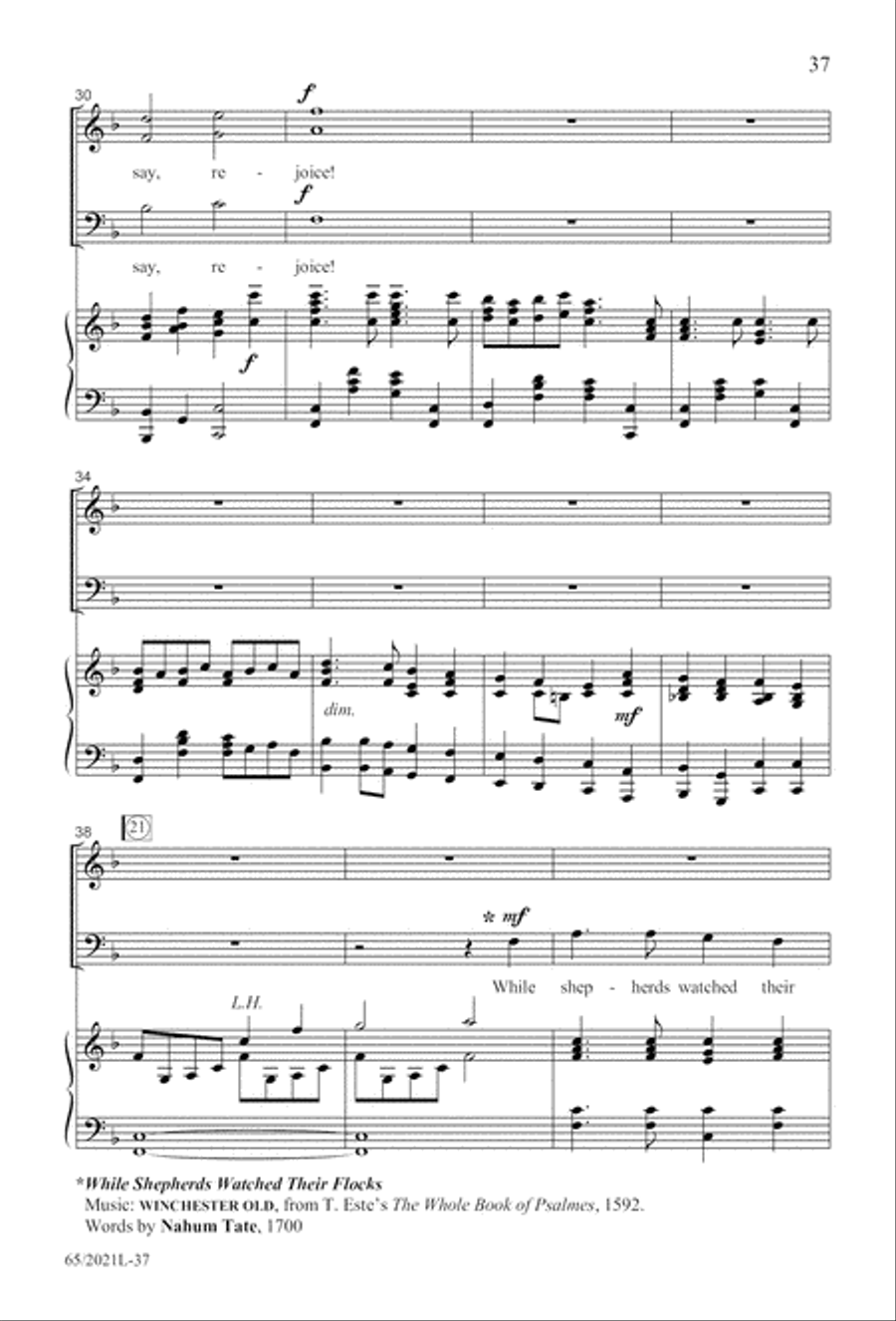 Follow the Star, Follow the King (Digital Download) 3-Part scores gallery preview page 37
