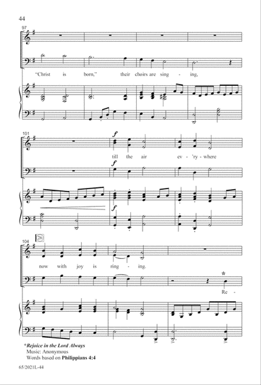 Follow the Star, Follow the King (Digital Download) 3-Part scores gallery preview page 44