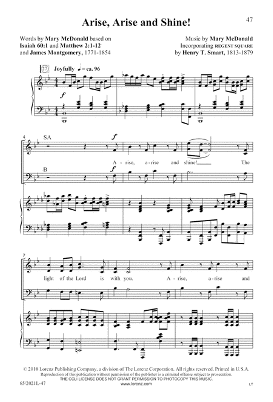 Follow the Star, Follow the King (Digital Download) 3-Part scores gallery preview page 47