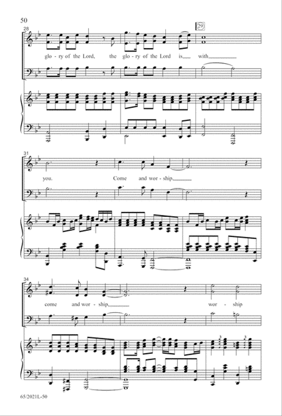 Follow the Star, Follow the King (Digital Download) 3-Part scores gallery preview page 50