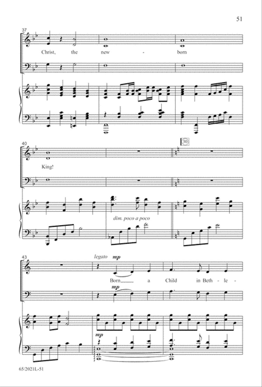 Follow the Star, Follow the King (Digital Download) 3-Part scores gallery preview page 51