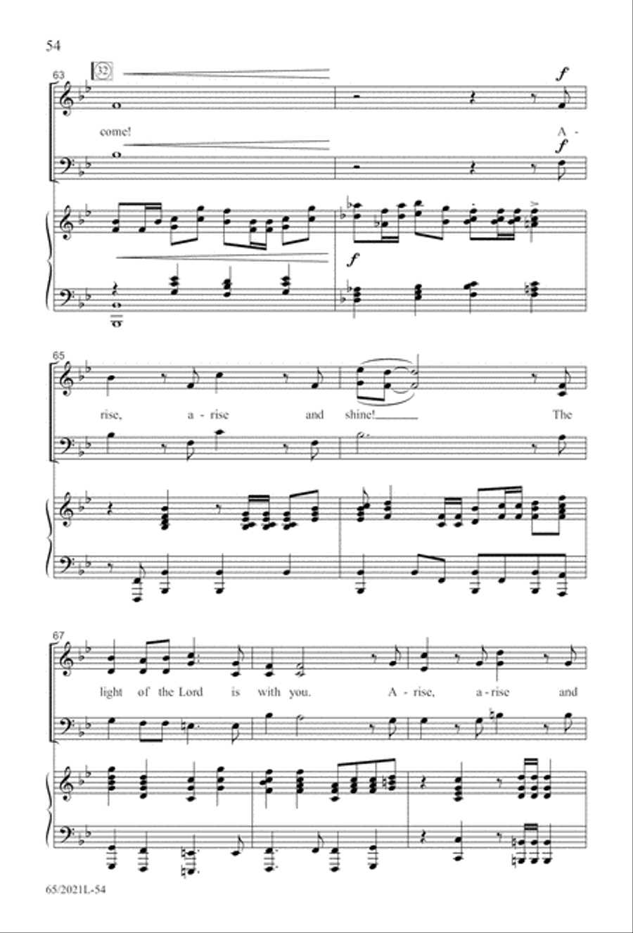 Follow the Star, Follow the King (Digital Download) 3-Part scores gallery preview page 54
