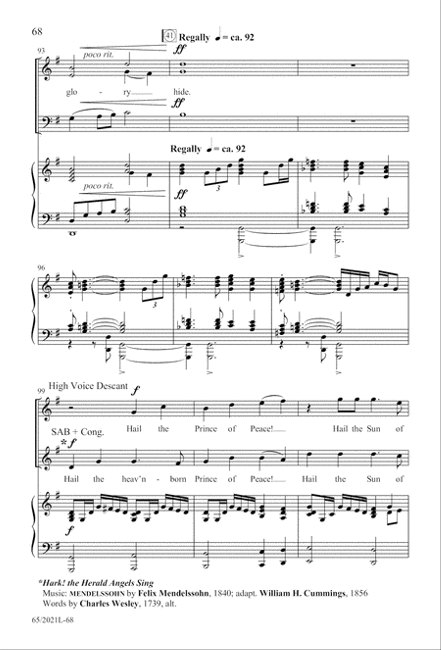 Follow the Star, Follow the King (Digital Download) 3-Part scores gallery preview page 68
