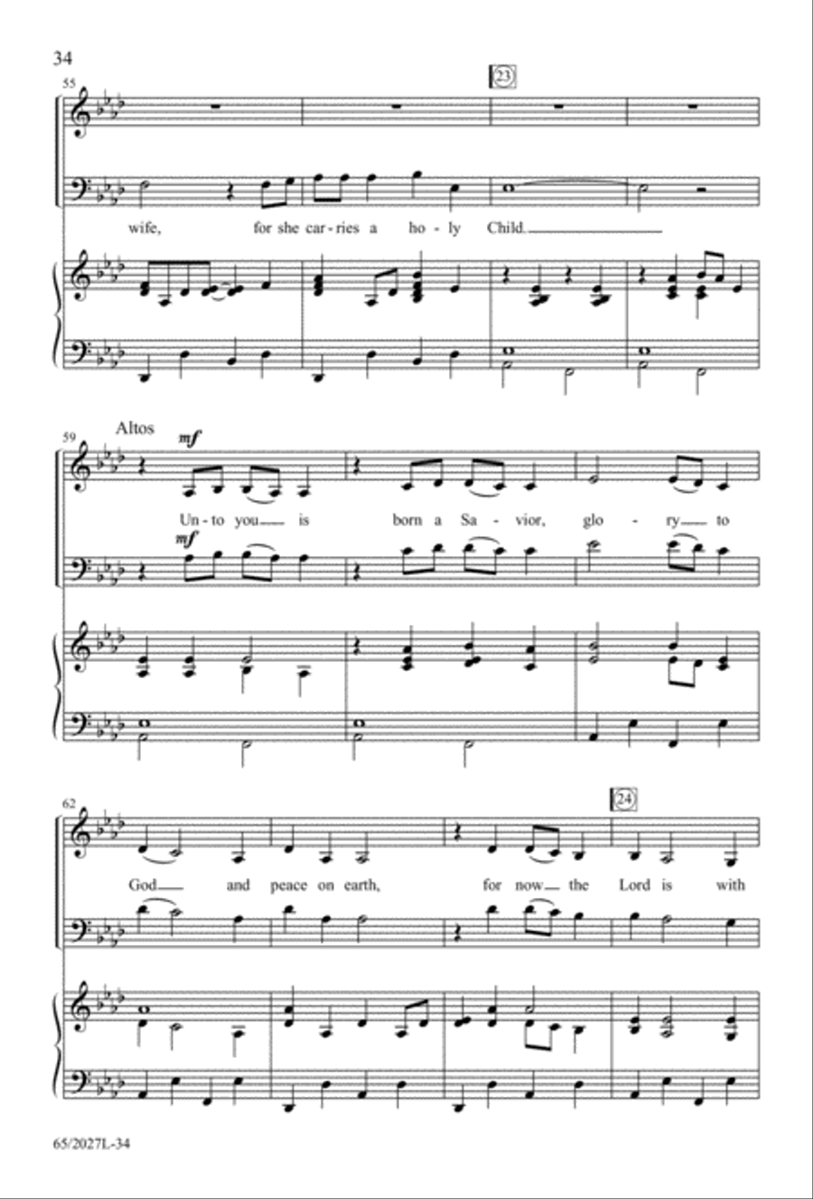 Night of the Father's Love (Digital Download) 3-Part scores gallery preview page 34