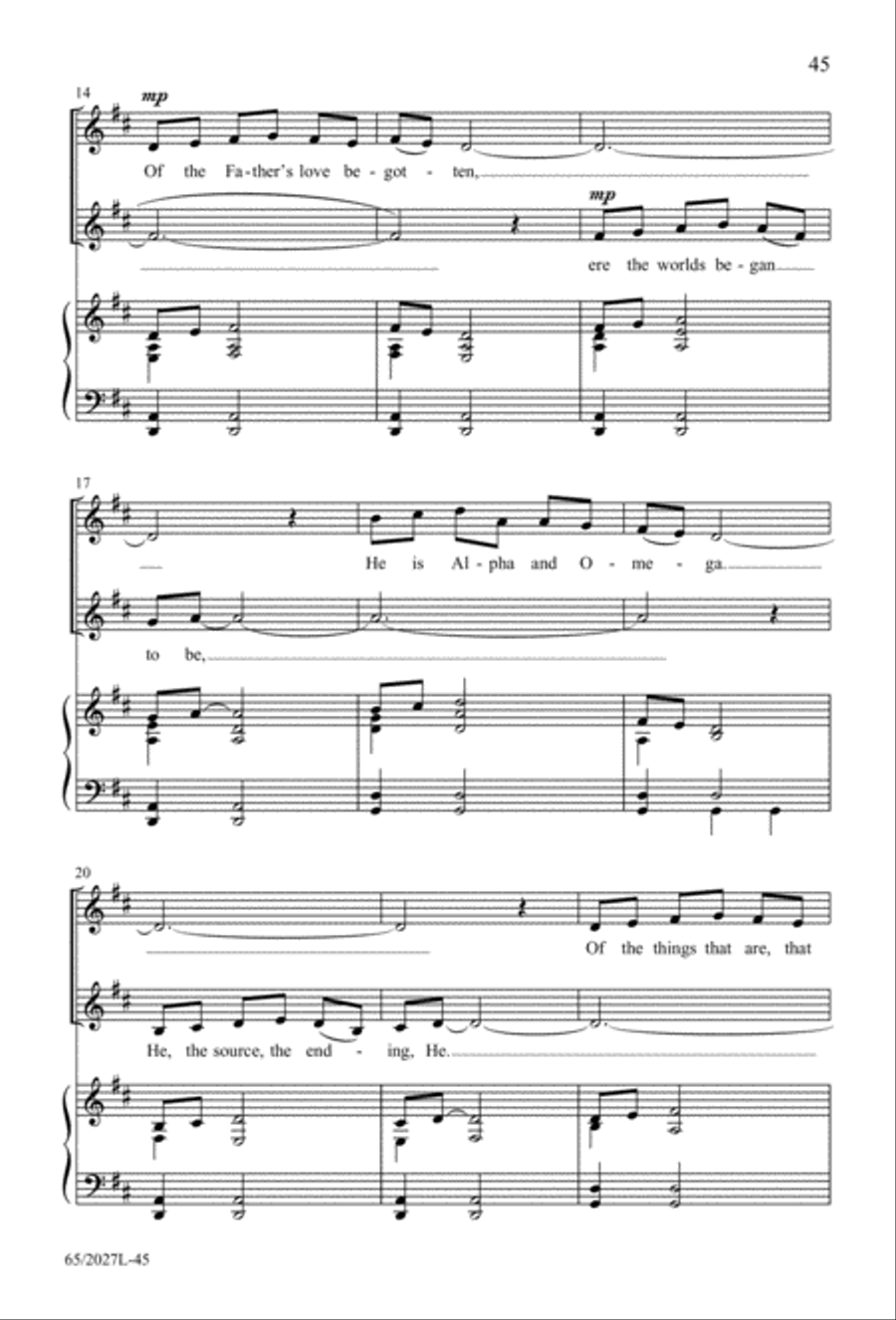 Night of the Father's Love (Digital Download) 3-Part scores gallery preview page 45
