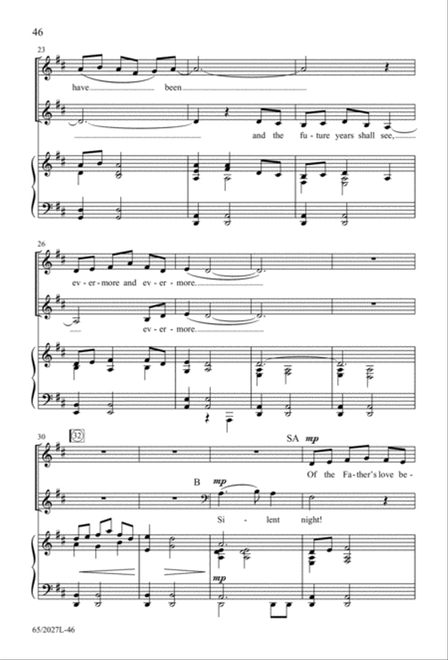 Night of the Father's Love (Digital Download) 3-Part scores gallery preview page 46