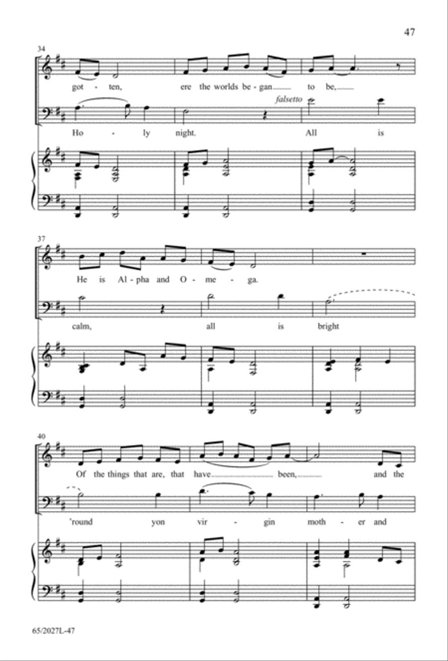 Night of the Father's Love (Digital Download) 3-Part scores gallery preview page 47