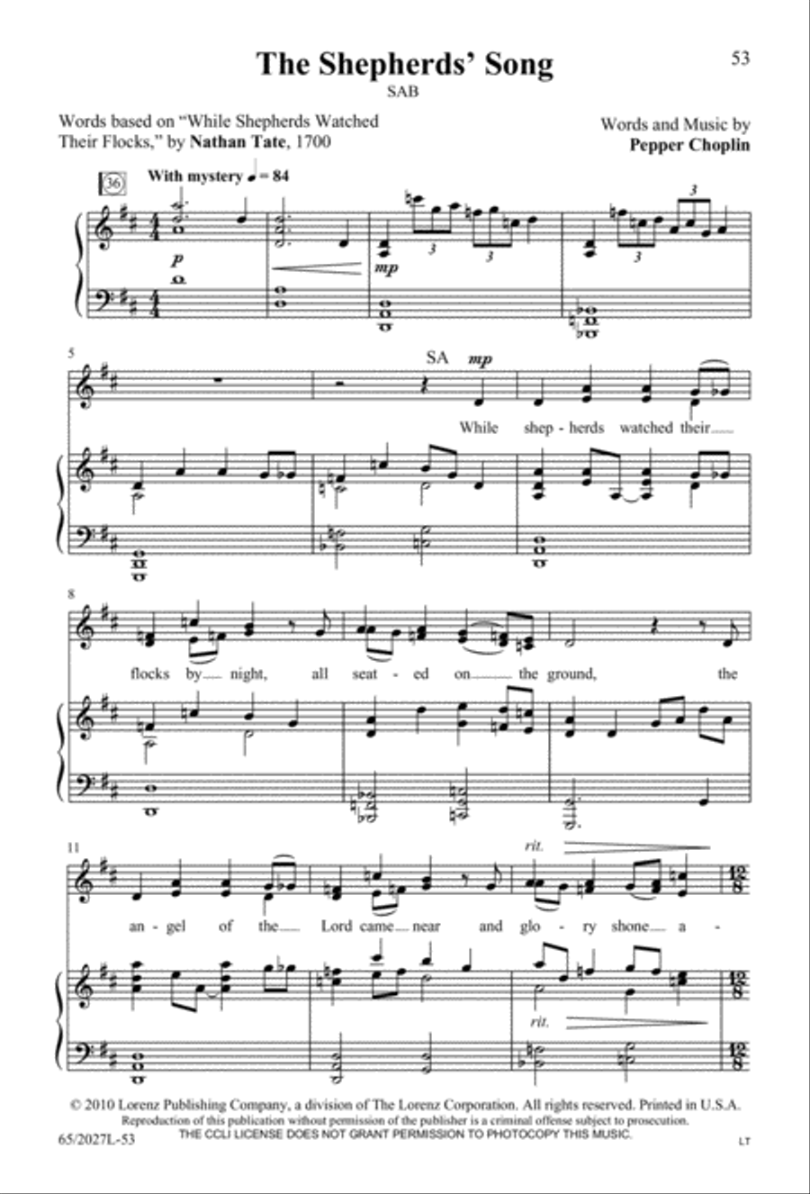 Night of the Father's Love (Digital Download) 3-Part scores gallery preview page 53