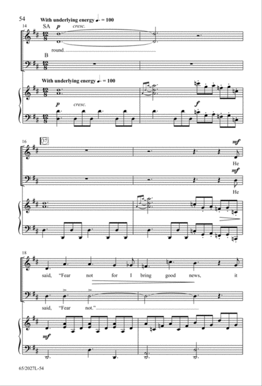 Night of the Father's Love (Digital Download) 3-Part scores gallery preview page 54