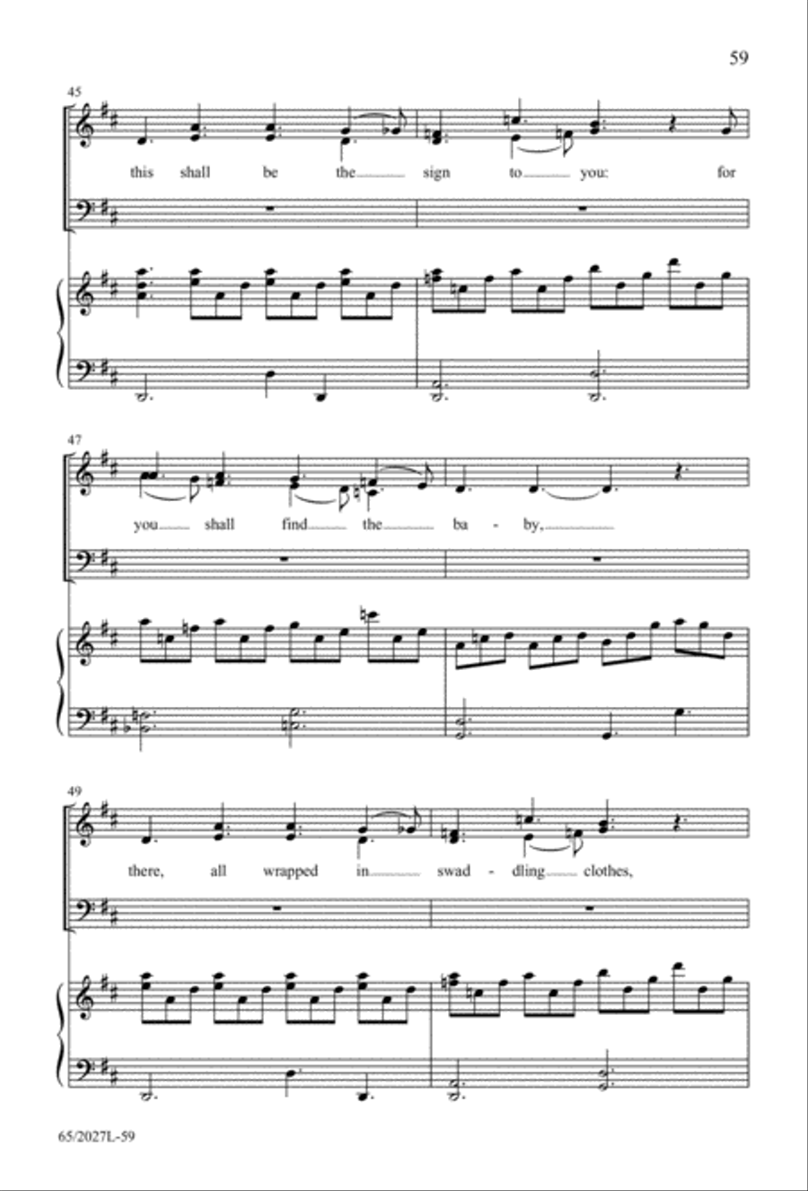 Night of the Father's Love (Digital Download) 3-Part scores gallery preview page 59