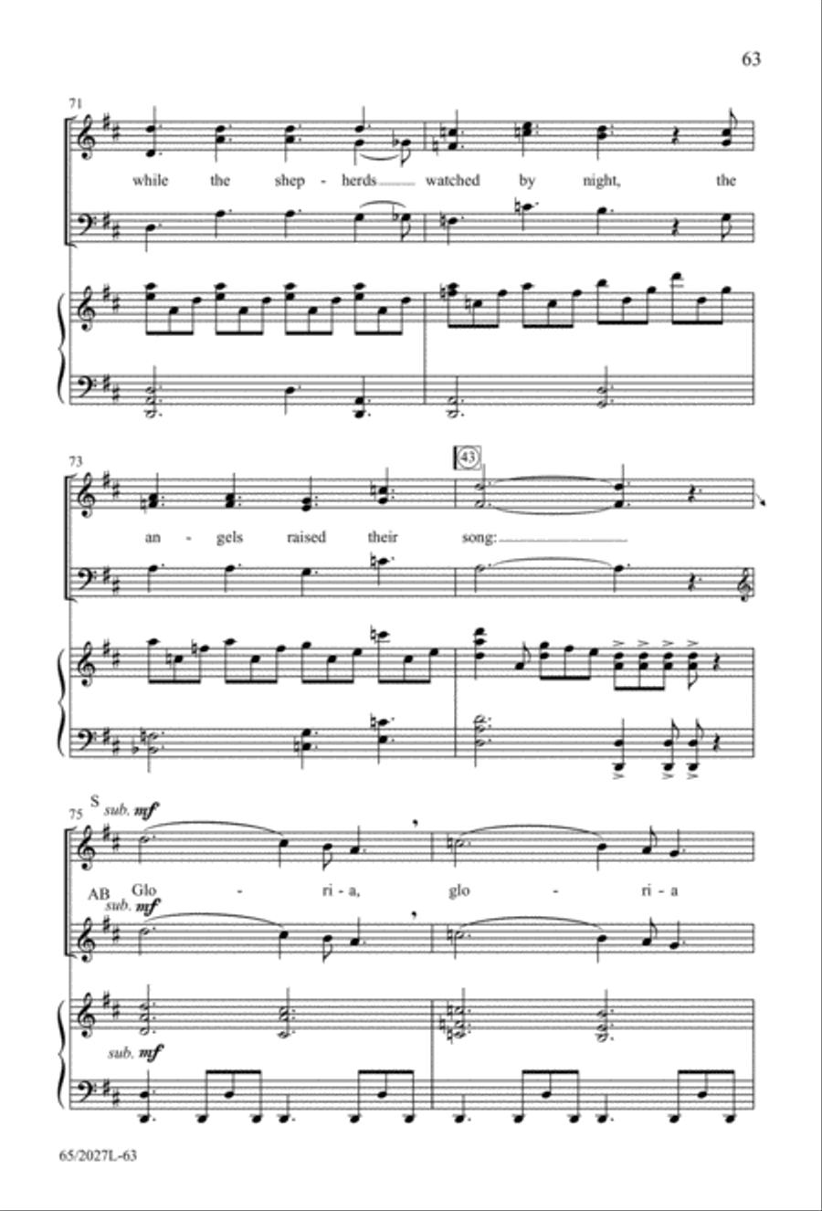 Night of the Father's Love (Digital Download) 3-Part scores gallery preview page 63