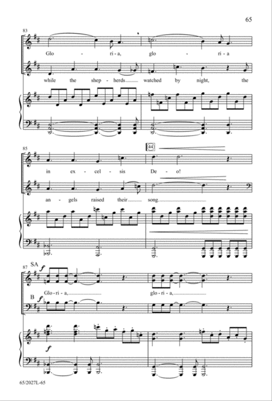 Night of the Father's Love (Digital Download) 3-Part scores gallery preview page 65