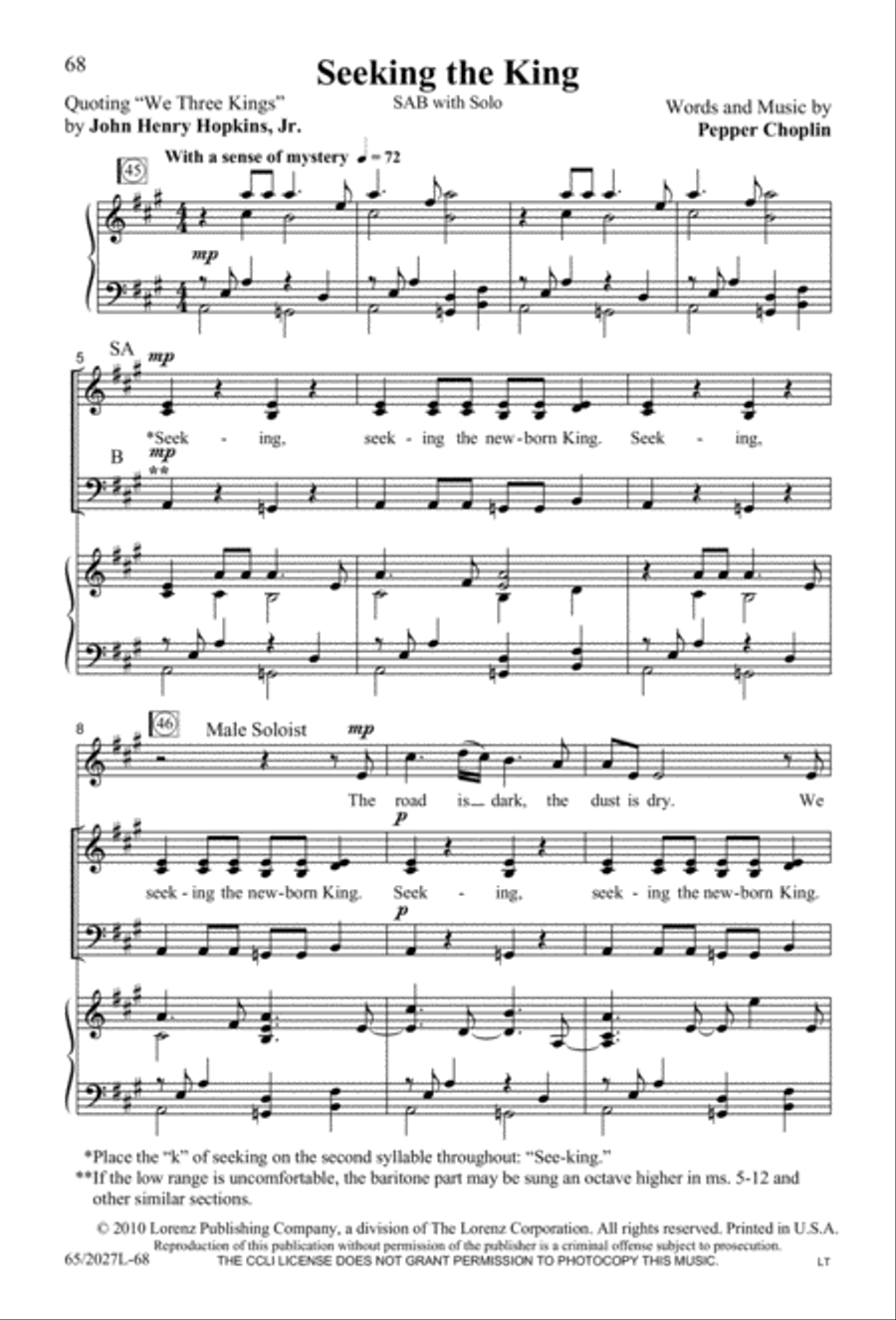 Night of the Father's Love (Digital Download) 3-Part scores gallery preview page 68