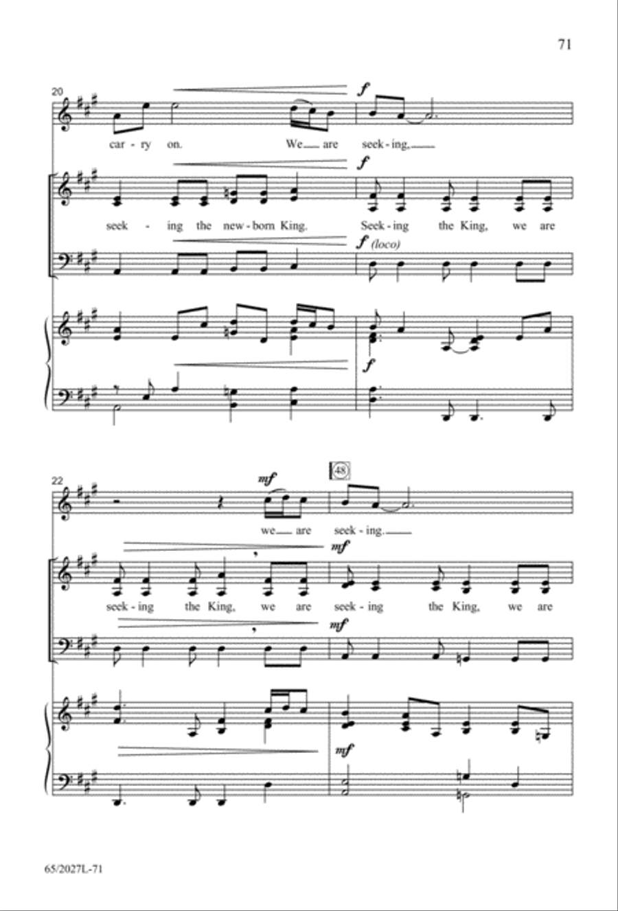 Night of the Father's Love (Digital Download) 3-Part scores gallery preview page 71