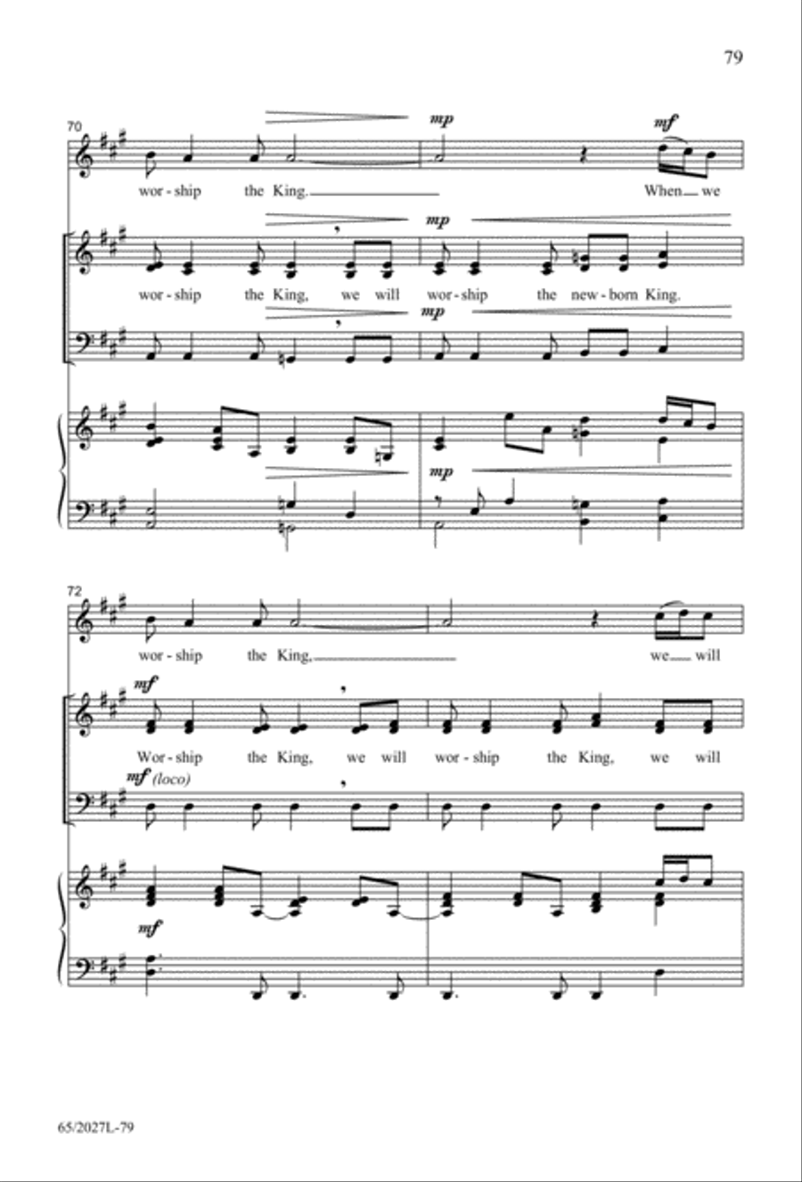 Night of the Father's Love (Digital Download) 3-Part scores gallery preview page 79